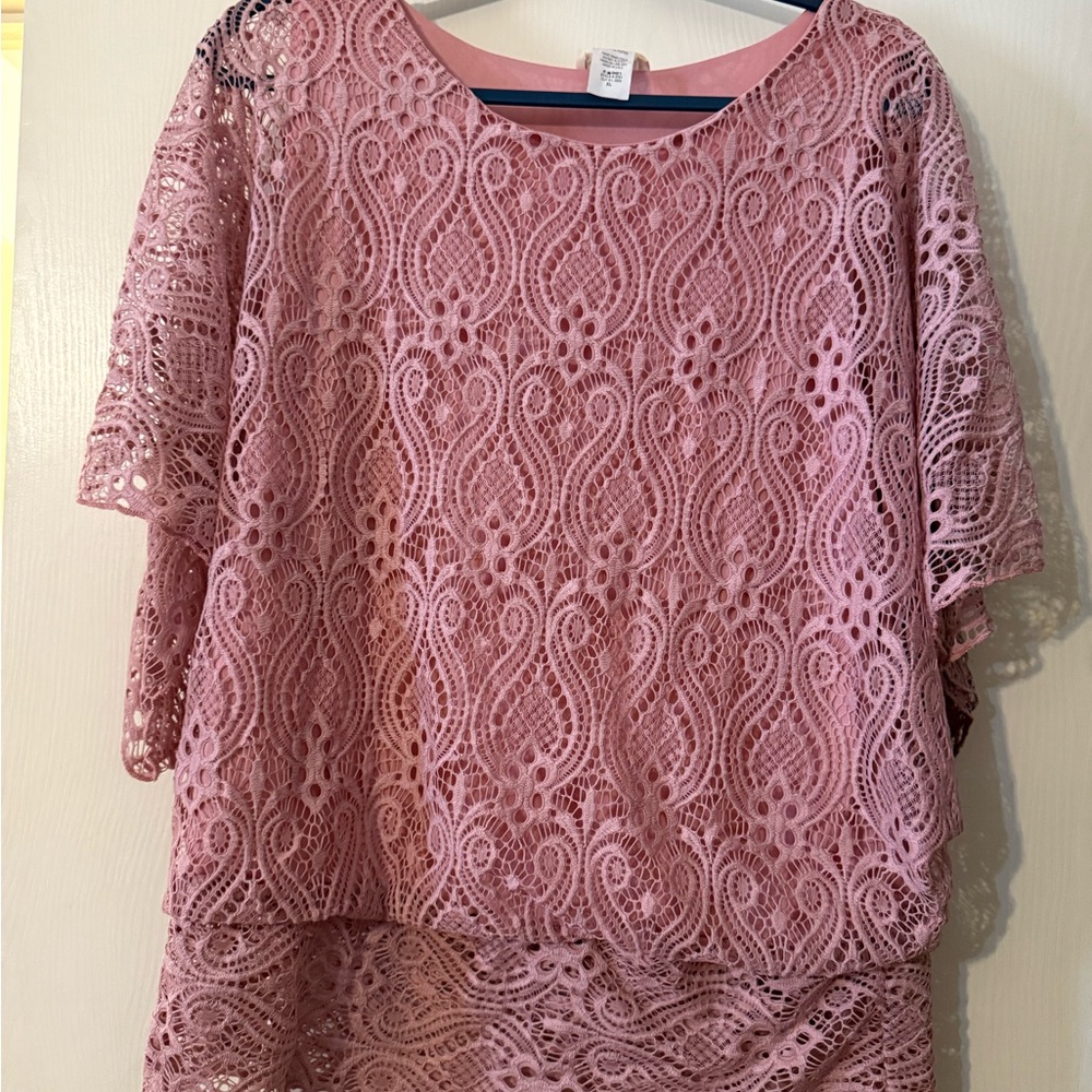 Pink Lace Women's Top